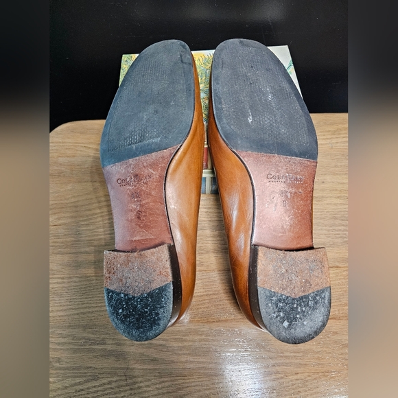 Cole Haan Made in Italy Tan Leather Loafer Shoes Size 8.5B